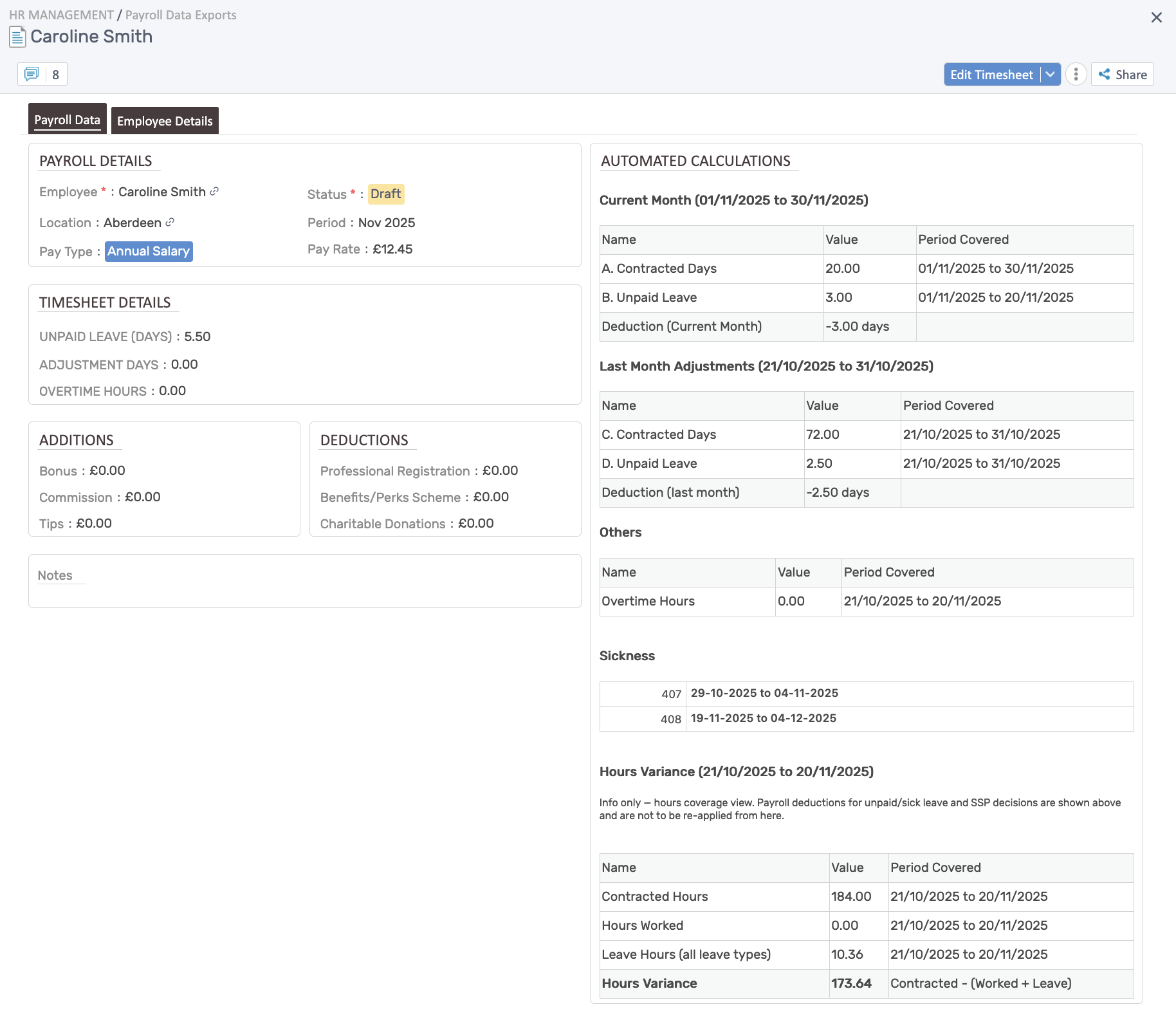Payroll Automation for Salaried Staff