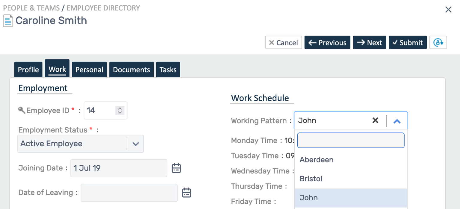 Assign to an employee